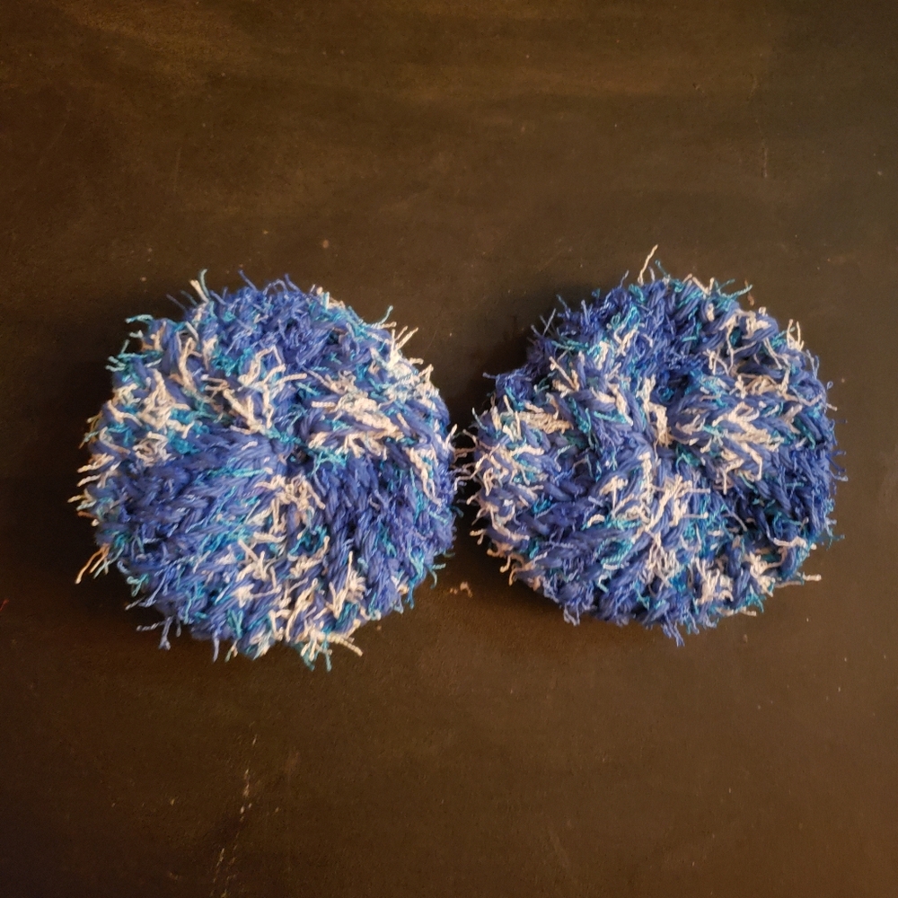 Blue and White Handmade Scrubbies